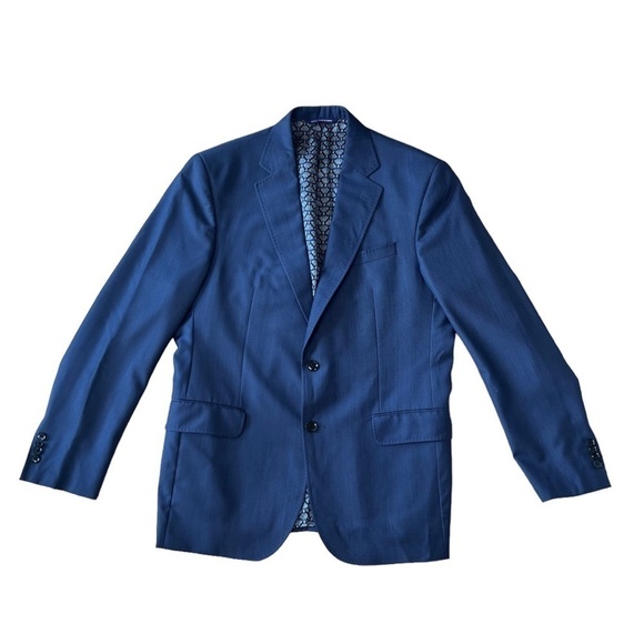 Ted baker Endurance Jay ct blue wool men’s sport coat size 42 regular flawed - Picture 3 of 9